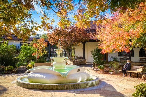 SD Fountain on a Fall Day