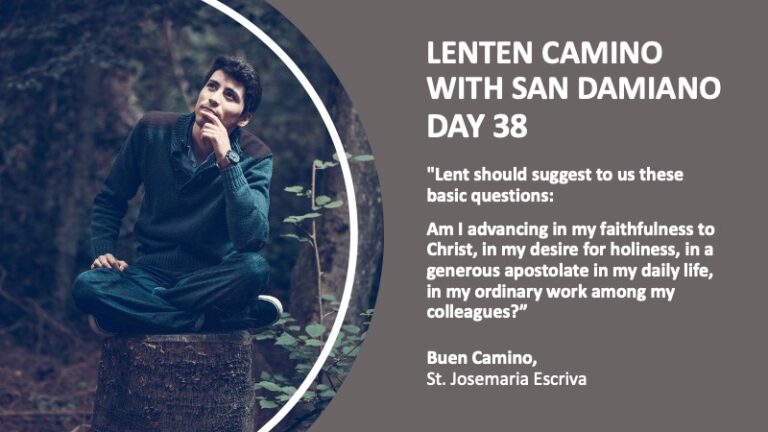 A Lenten Camino with San Damiano: Day 38